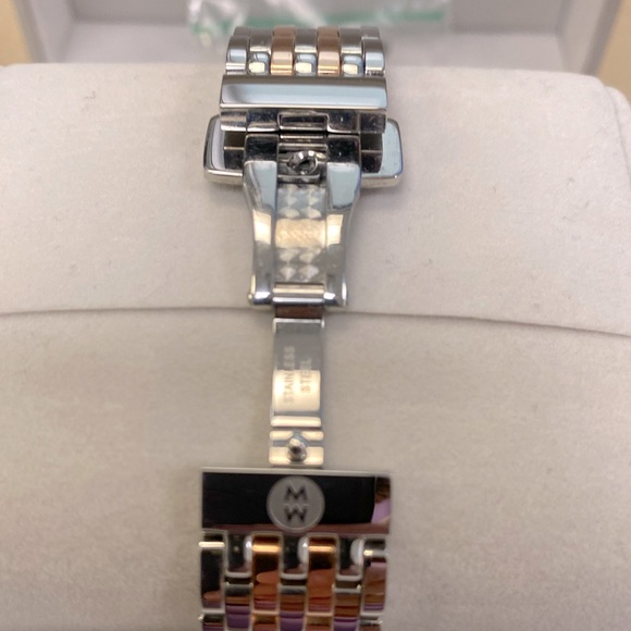 Michele ~ RELEVE MOP Diamond Dial Rose Gold/Two-Tone Stainless-Steel Watch - Picture 11 of 16